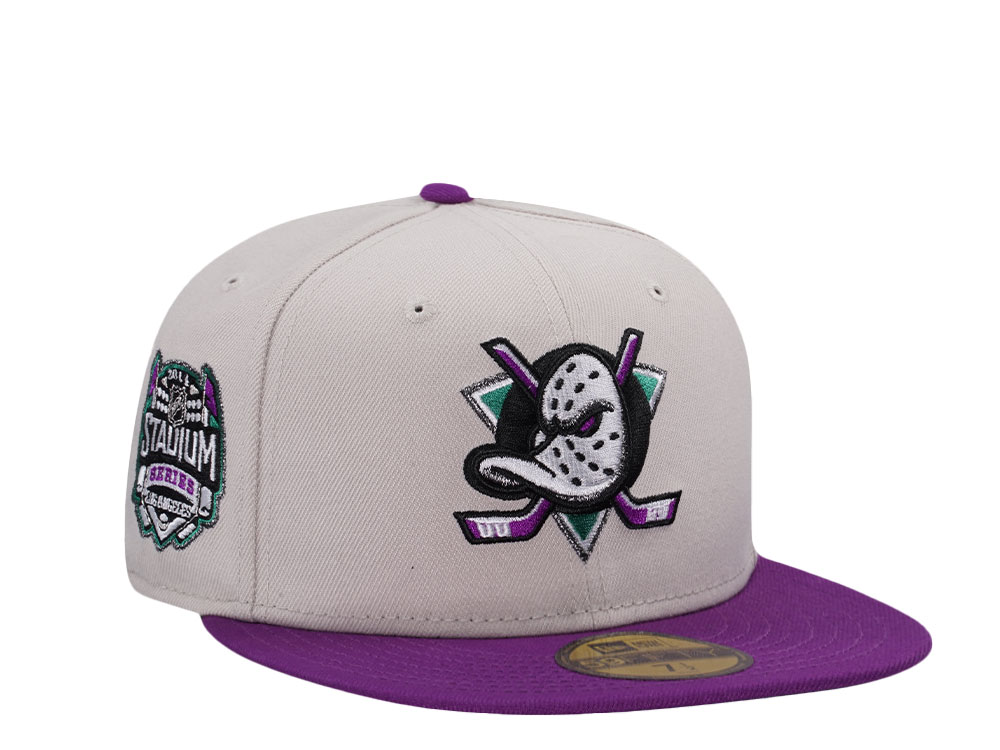 New Era Anaheim Ducks Stadium Series 2014 Stone Grape Two Tone Edition 59Fifty Fitted Hat