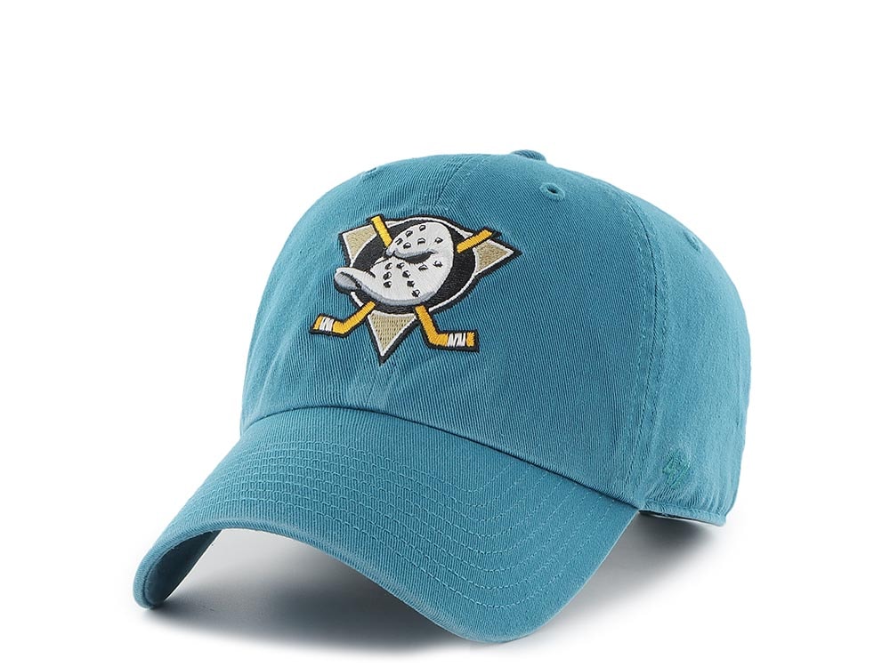 47Brand Anaheim Ducks Teal Clean up Strapback Hat
