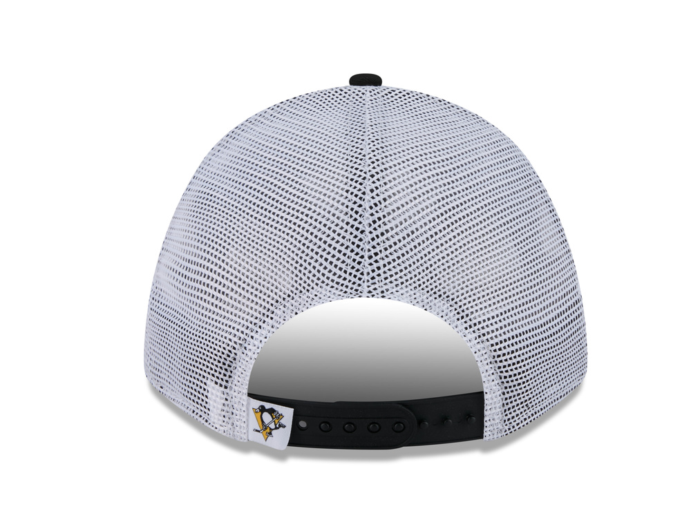 New Era Pittsburgh Penguins Official Team Color Edition 9Forty M Crown A Frame Trucker Snapback Cap