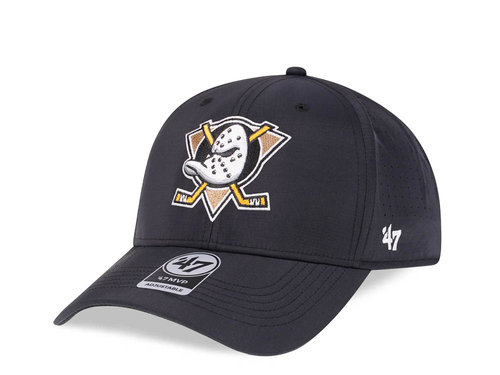 47Brand Anaheim Ducks Black Back Line Nylon Strapback Hat