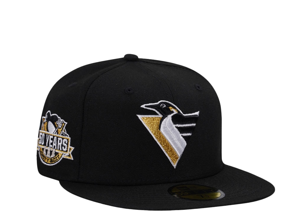 New Era Pittsburgh Penguins 50 Years Black Gold Edition 59Fifty Fitted Hat