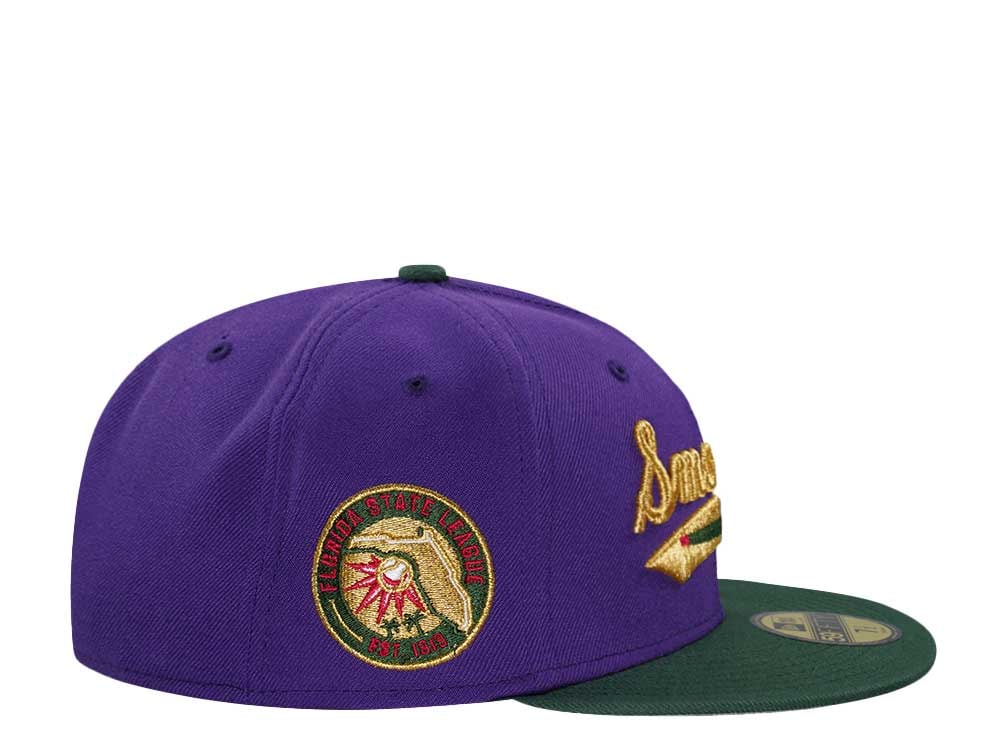 New Era Tampa Smokers Purple Gold Two Tone Edition 59Fifty Fitted Hat