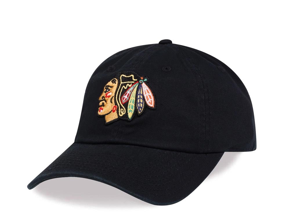 American Needle Chicago Blackhawks Black Casual Strapback Hat