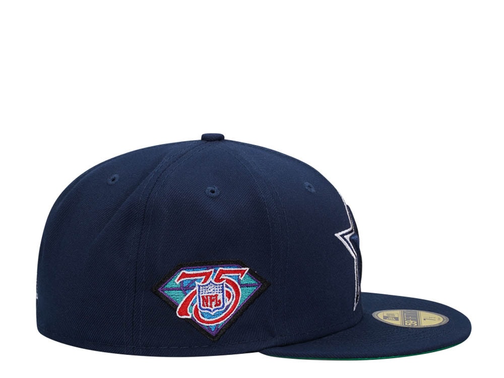 New Era Dallas Cowboys 75th Anniversary Ocean Blue Edition 59Fifty Fitted Hat
