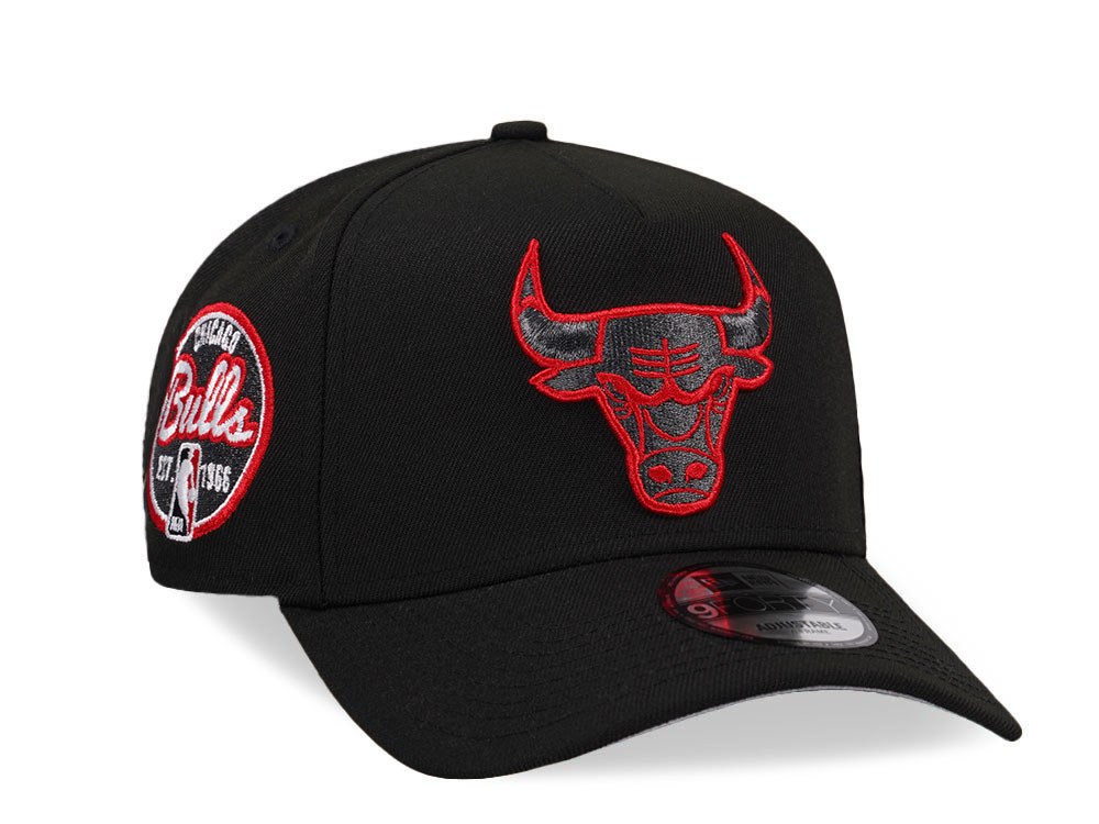 New Era Chicago Bulls All Black Classic Edition 9Forty A Frame Snapback Hat
