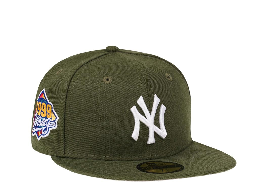 New Era New York Yankees World Series 1999 Rifle Green and Stone Edition 59Fifty Fitted Hat