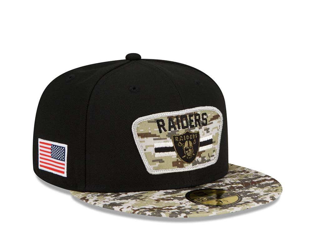 New Era Las Vegas Raiders Salute to Service 21 59Fifty Fitted Hat