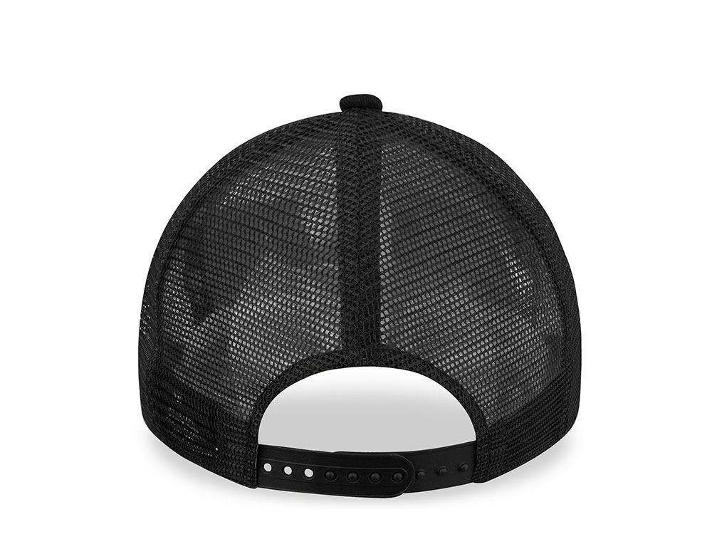 New Era Chicago Bulls Black Graphite A Frame Trucker Snapback Hat