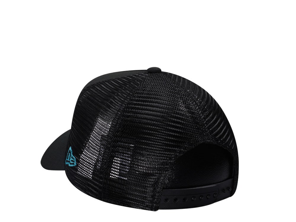 New Era Miami Heat Classic Black Trucker 9Forty A Frame Snapback Hat