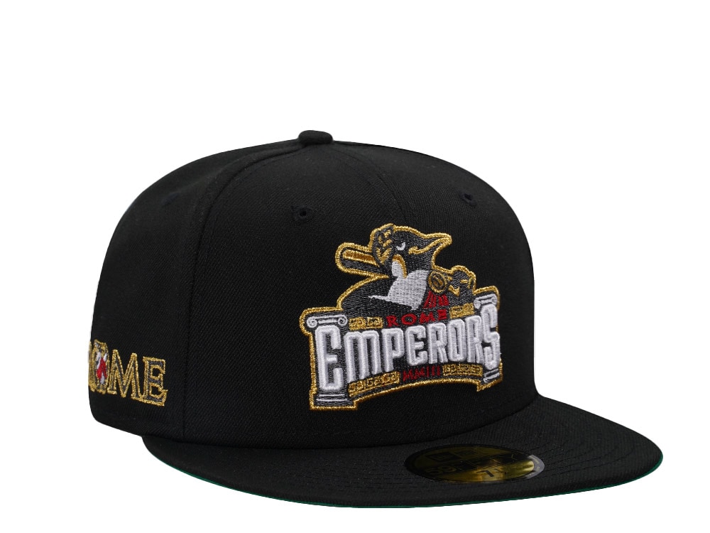 New Era Rome Emperors Black Gold Throwback Edition 59Fifty Fitted Hat