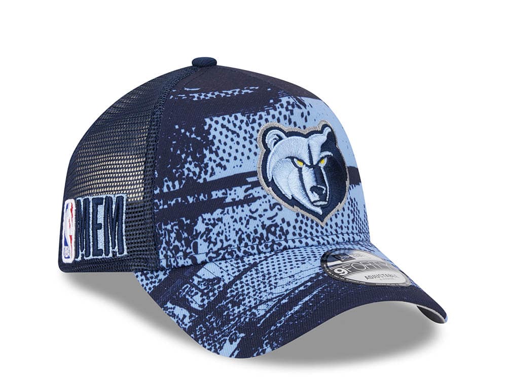 New Era Memphis Grizzlies NBA Tip Off 2024 Trucker 9Forty A Frame Snapback Hat