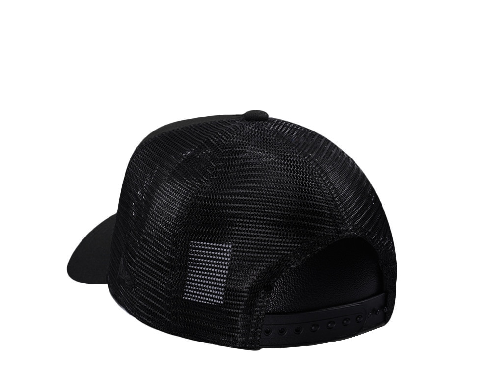 New Era Boston Red Sox Black On Black Edition 9Forty A Frame Trucker Snapback Cap