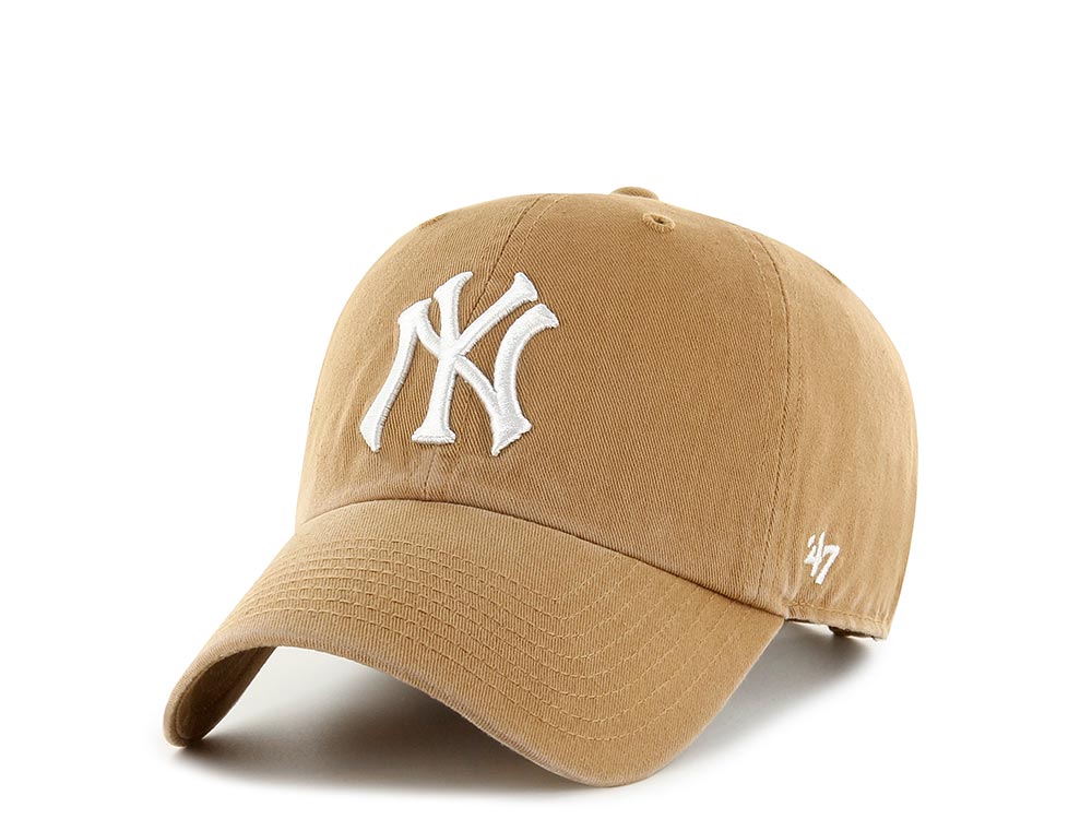 47Brand New York Yankees Caramel Clean up Strapback Hat