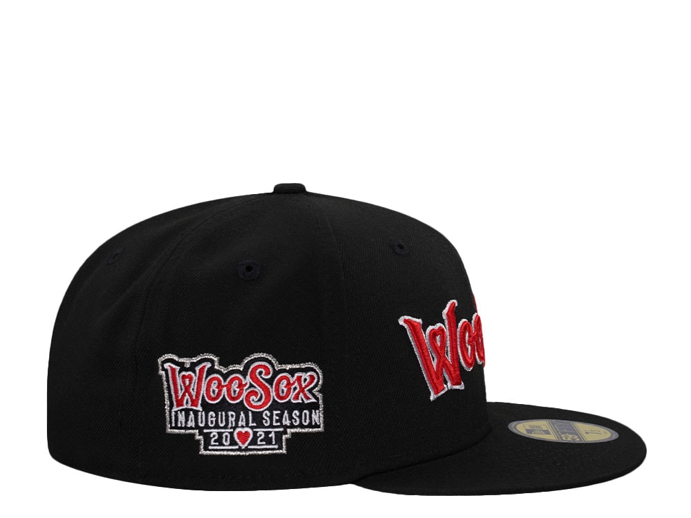 New Era Worcester Woo Sox Inaugural Season 2021 Black Prime Edition 59Fifty Fitted Cap