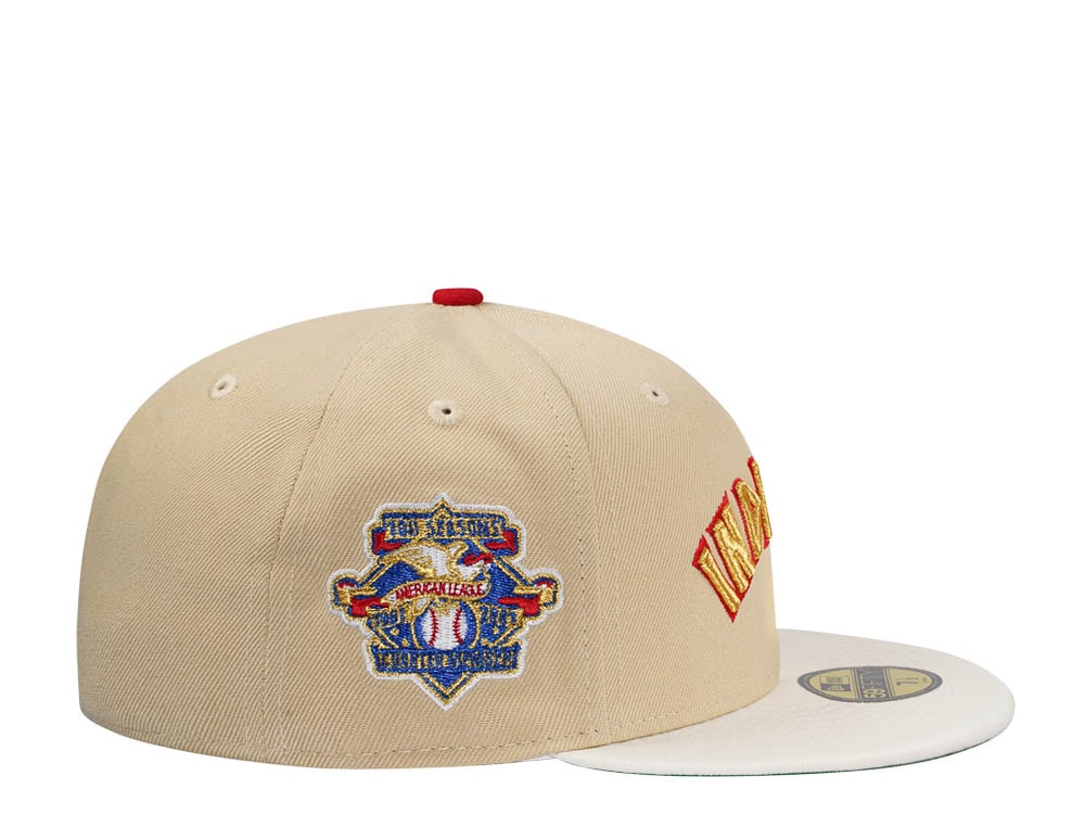 New Era Cleveland Indians 100 Seasons Vegas Gold Two Tone Edition 59Fifty Fitted Hat