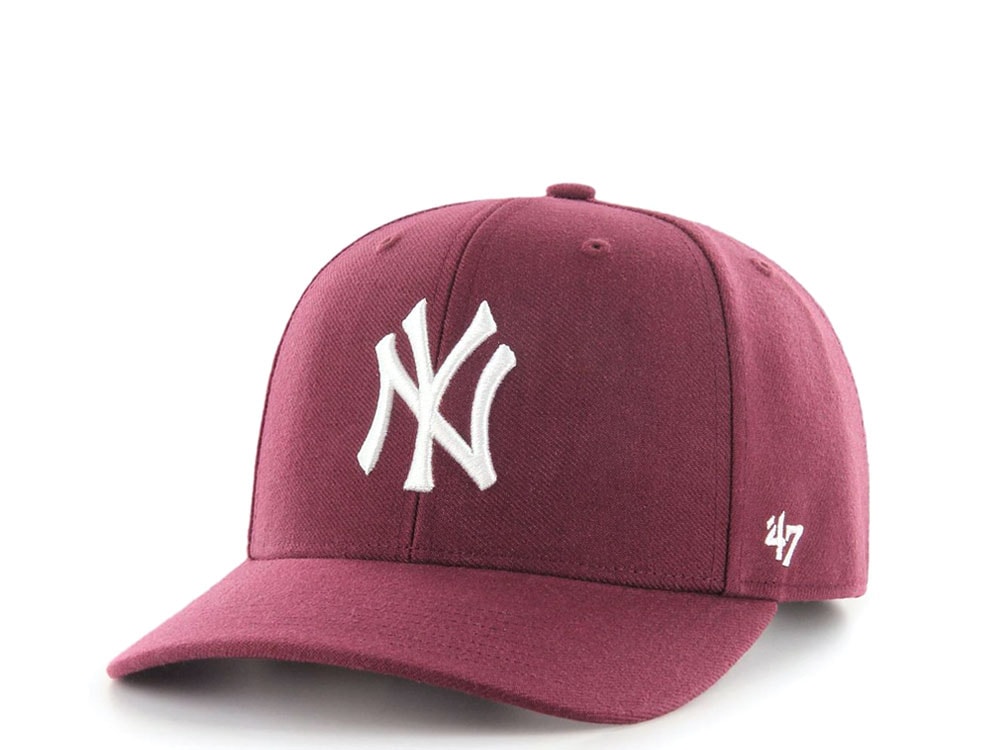 47Brand New York Yankees Cold Zone Classic DP Maroon Snapback Hat