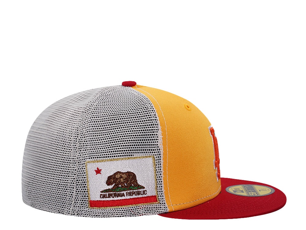 New Era Los Angeles Dodgers Beach Gold Two Tone Edition 59Fifty Trucker Fitted Cap