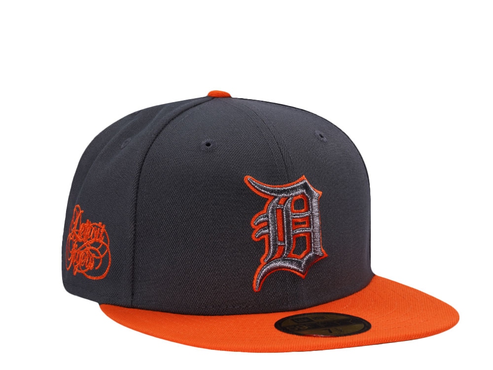 New Era Detroit Tigers Gray Two Tone Script Edition 59Fifty Fitted Cap