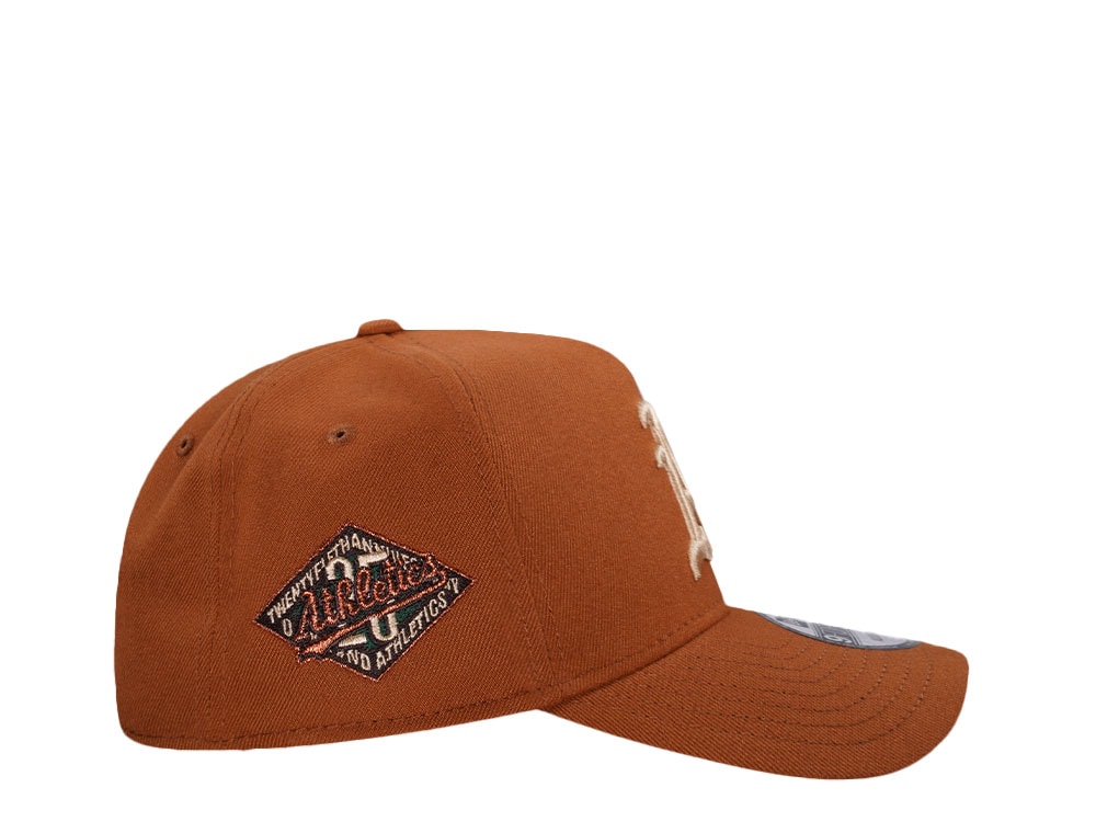 New Era Oakland Athletics 25th Anniversary Earthy Copper Edition 9Forty A Frame Snapback Hat
