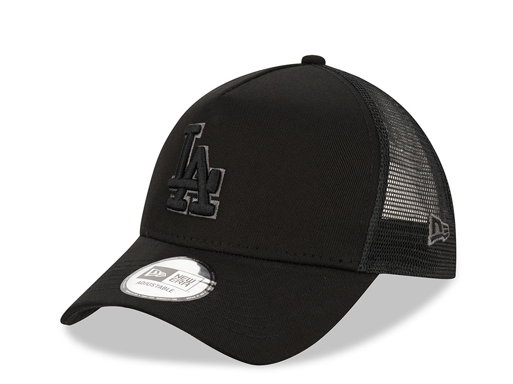 New Era Los Angeles Dodgers Black Graphite A Frame Trucker Snapback Hat
