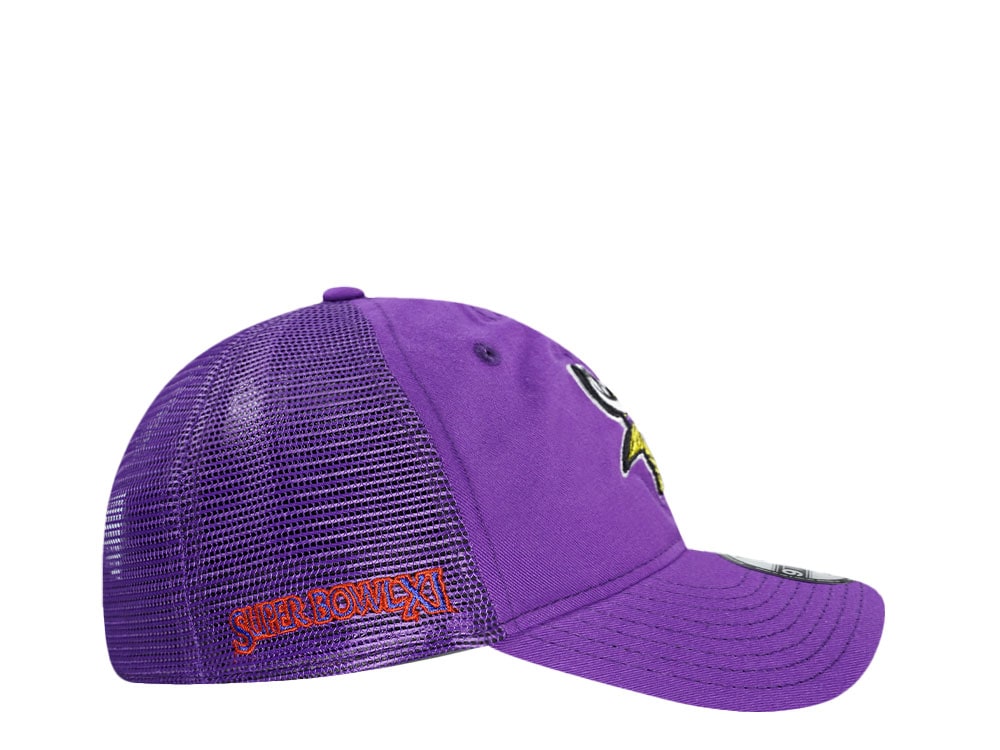 New Era Minnesota Vikings Super Bowl XI Purple Trucker Edition 9Twenty Snapback Hat