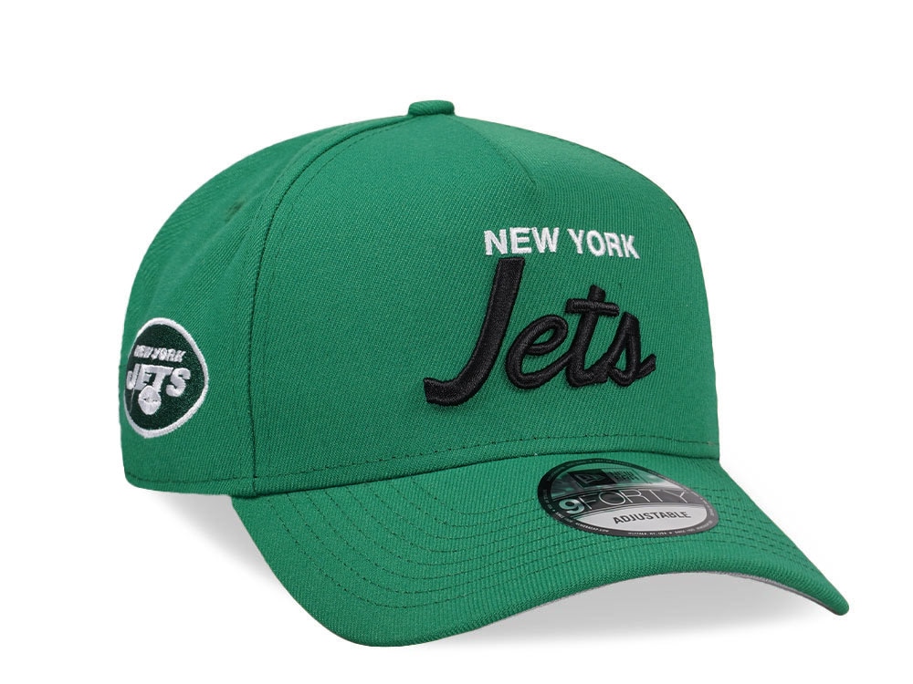 New Era New York Jets Script Green Edition 9Forty A Frame Snapback Hat