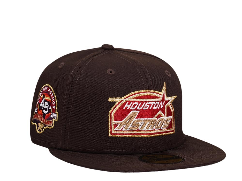 New Era Houston Astros 45th Anniversary Burnt Gold Edition 59Fifty Fitted Hat