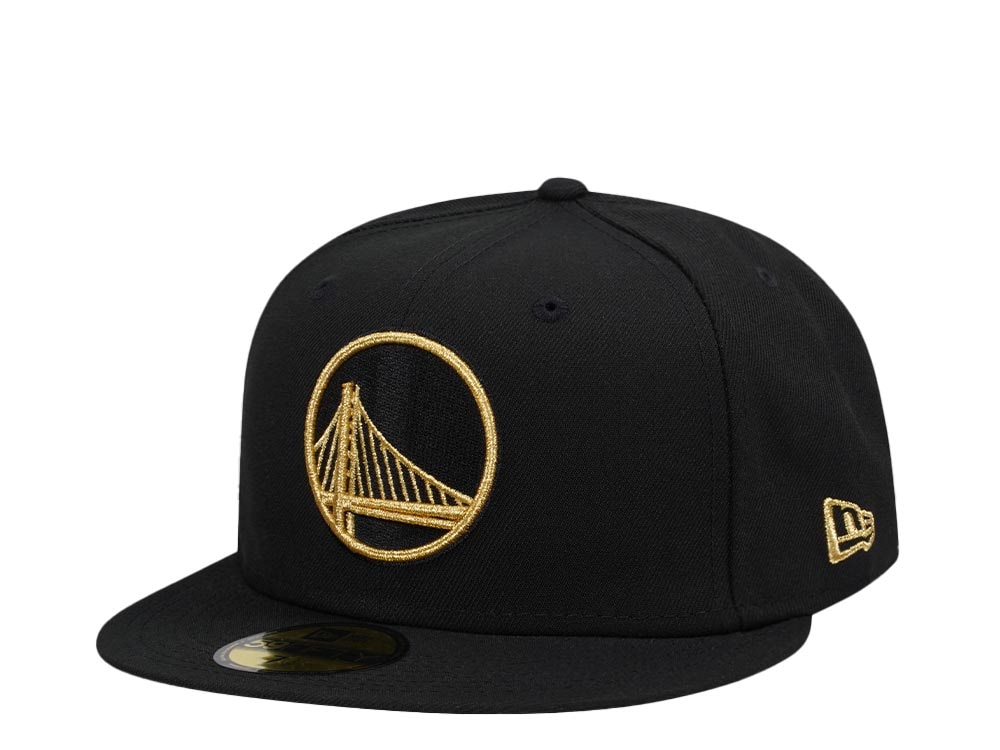 New Era Golden State Warriors Black Gold Details Classic Edition 59Fifty Fitted Hat
