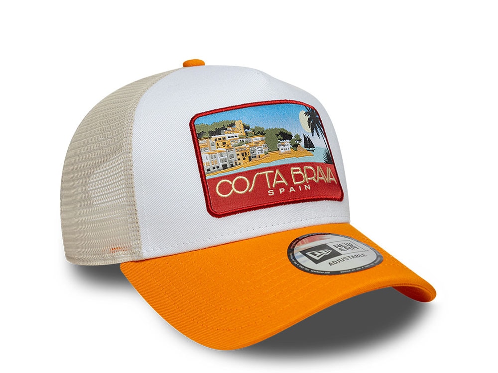 New Era Costa Brava Location Patch 9Forty A Frame Trucker Snapback Cap