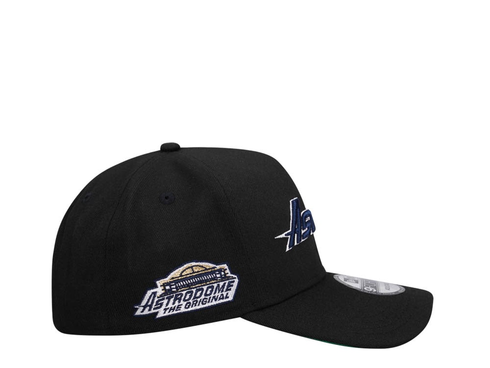 New Era Houston Astros Astrodome Black Throwback Edition 9Forty A Frame Snapback Hat