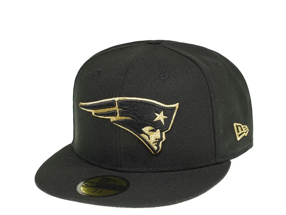 New Era New England Patriots All About Black and Gold 59Fifty Fitted Hat