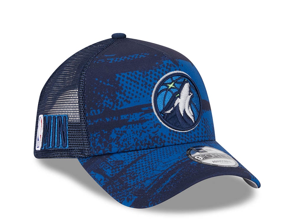 New Era Minnesota Timberwolves NBA Tip Off 2024 Trucker 9Forty A Frame Snapback Hat