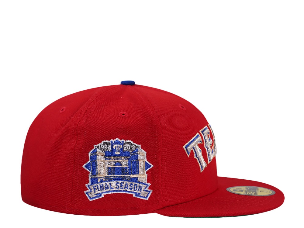New Era Texas Rangers Final Season 2019 Silver Red Edition 59Fifty Fitted Hat