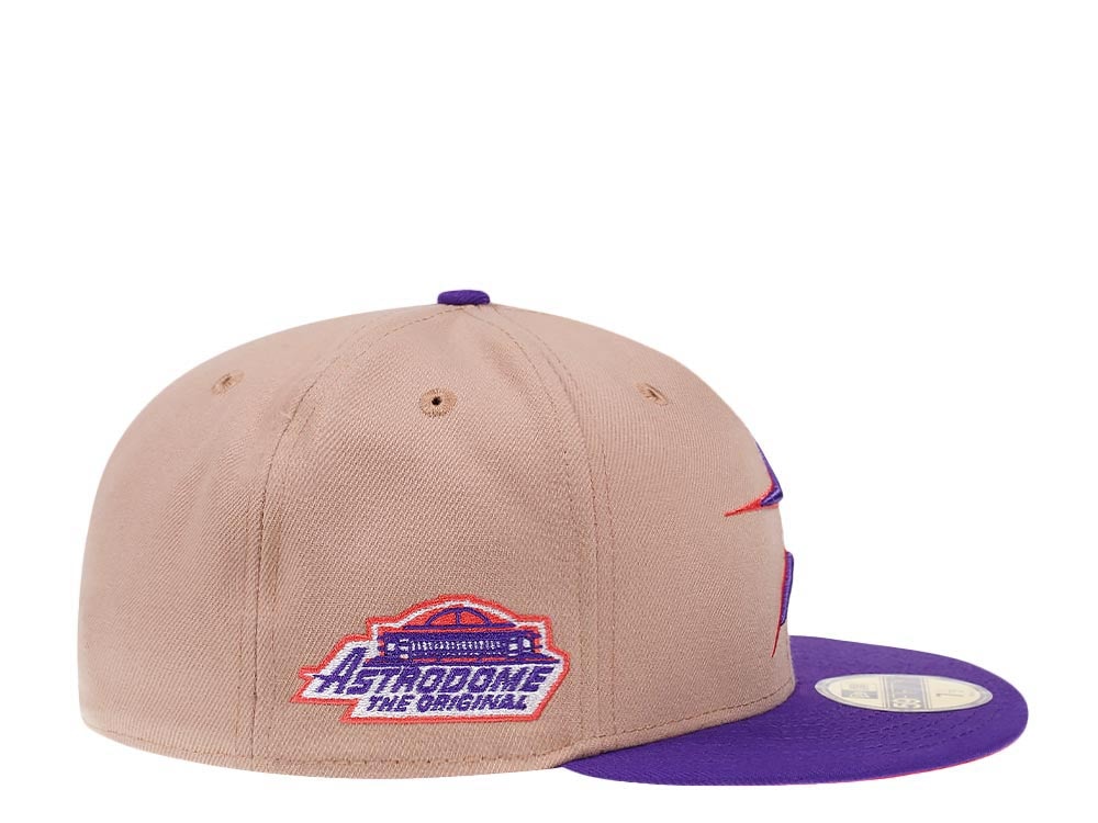 New Era Houston Astros Astrodome Camel Prime Two Tone 59Fifty Fitted Hat
