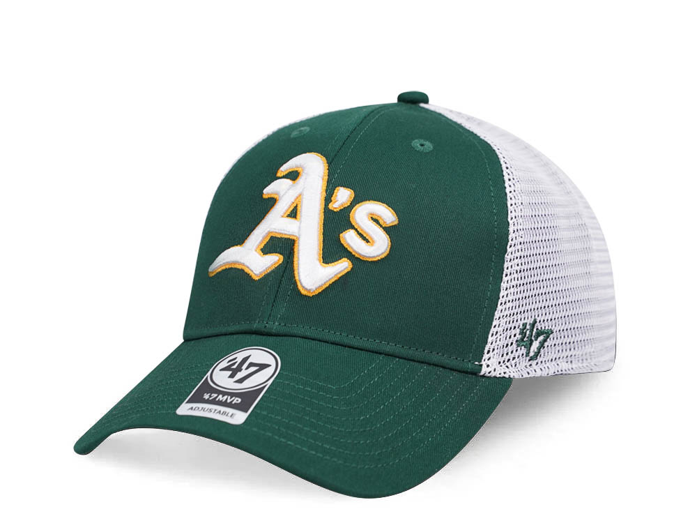 47Brand Oakland Athletics Dark Green Branson MVP Trucker Snapback Hat