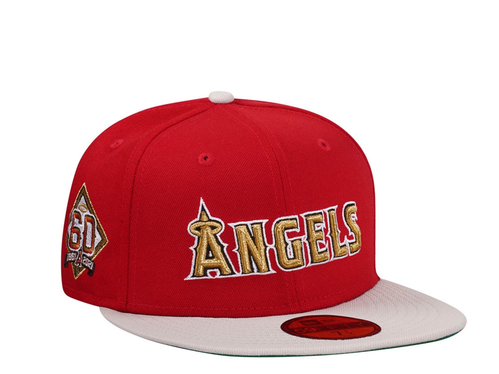 New Era Anaheim Angels 60th Anniversary Scarlet Edition 59Fifty Fitted Hat