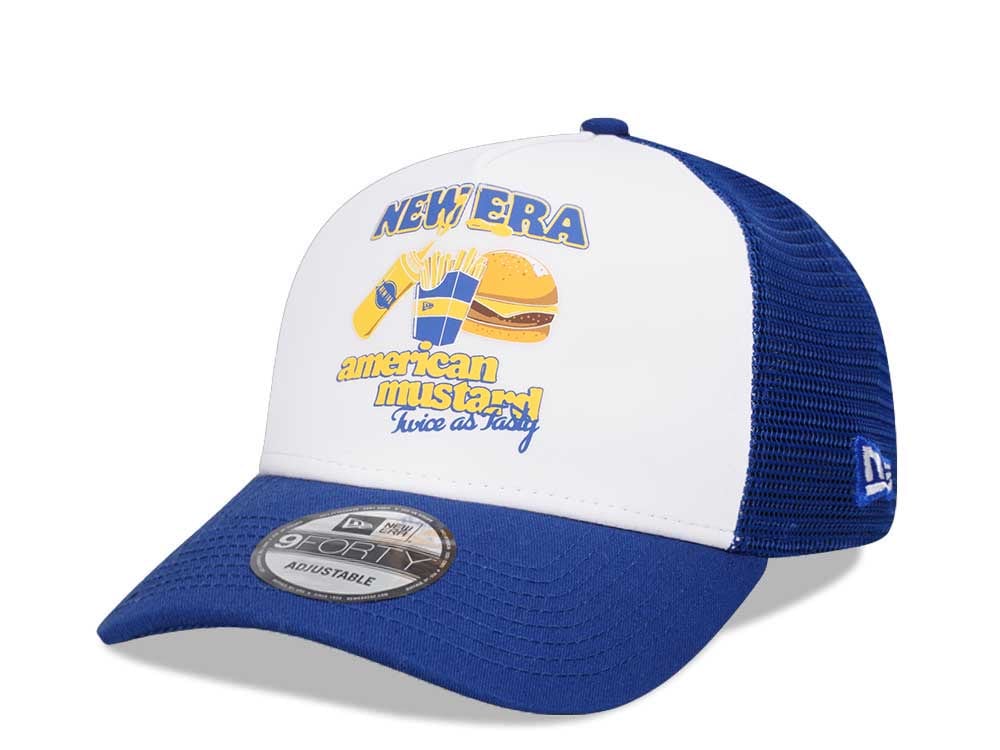 New Era Soy American Mustard 9Forty A Frame Trucker Snapback Hat