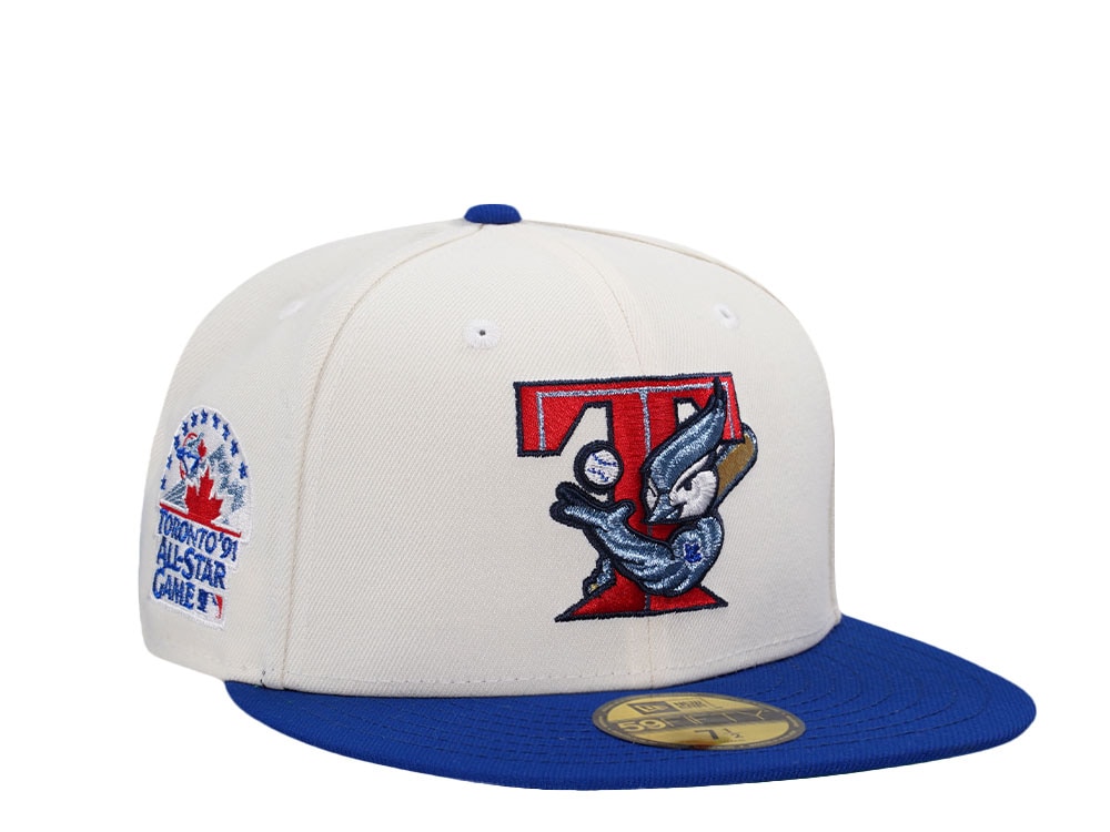 New Era Toronto Blue Jays All Star Game 1991 Chrome Metallic Throwback Two Tone Edition 59Fifty Fitted Hat