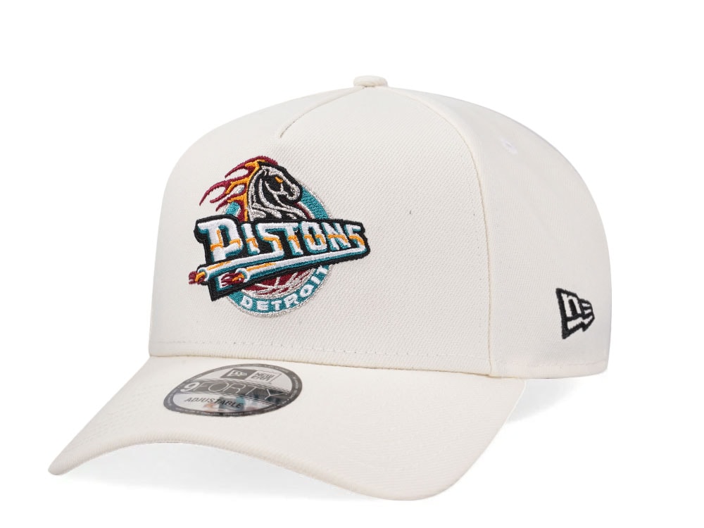 New Era Detroit Pistons Creme Edition 9Forty A Frame Snapback Hat