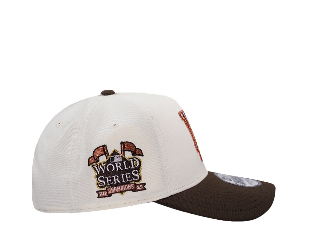 New Era Los Angeles Dodgers World Series Champions 2025 Chrome Two Tone Edition 9Forty A Frame Snapback Cap