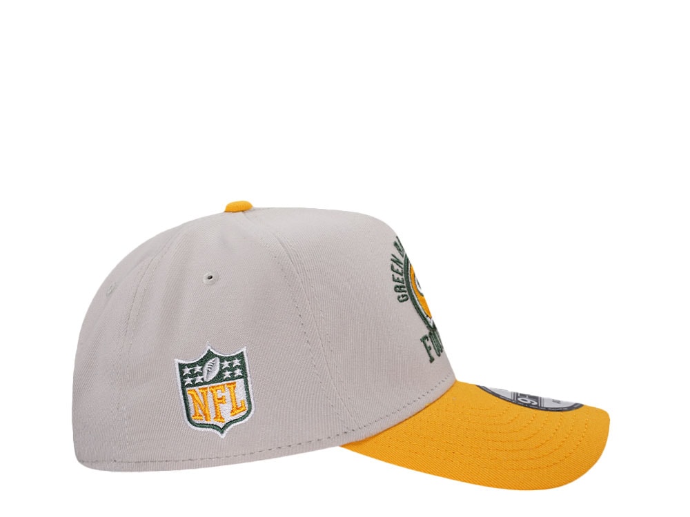 New Era Green Bay Packers Stone Two Tone 9Forty A Frame Snapback Hat