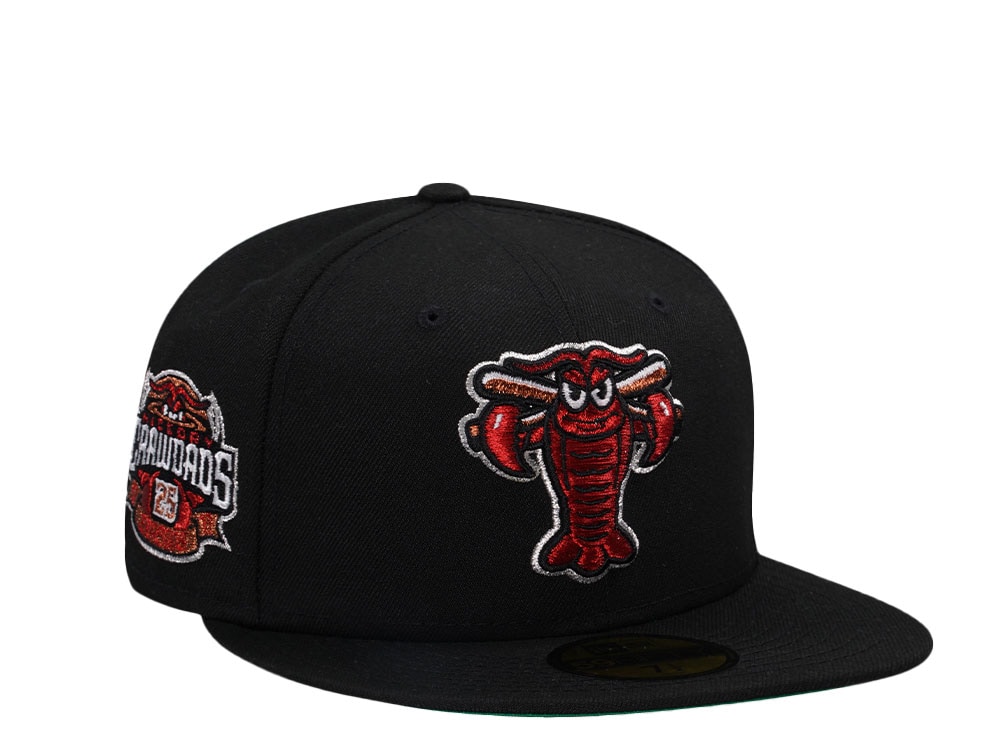 New Era Hickory Crawdads 25 Seasons Black Throwback 59Fifty Fitted Hat