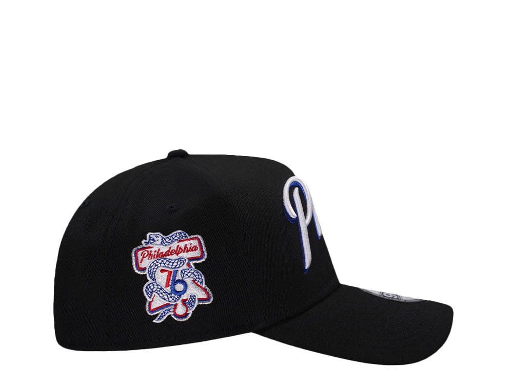 New Era Philadelphia 76ers Black Prime Edition 9Forty A Frame Snapback Hat
