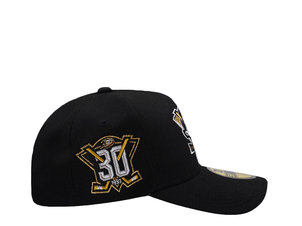 New Era Anaheim Ducks 30th Anniversary Black Prime Edition 59Forty A Frame Fitted Cap
