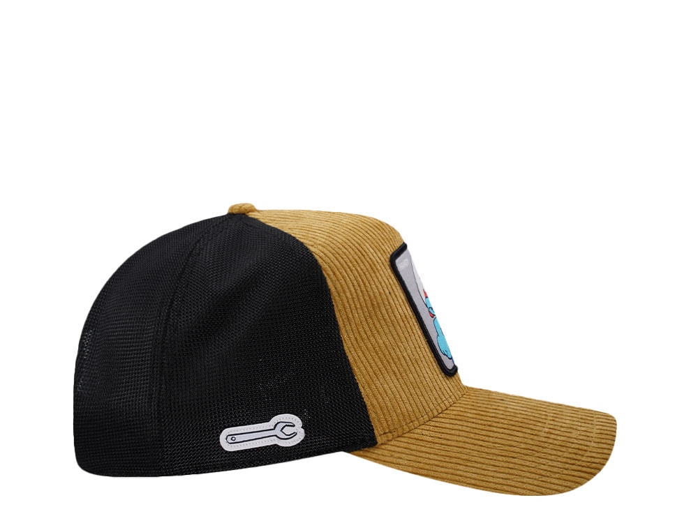 Capslab Square Patch Handy Smurf Brown Cord Trucker Snapback Cap