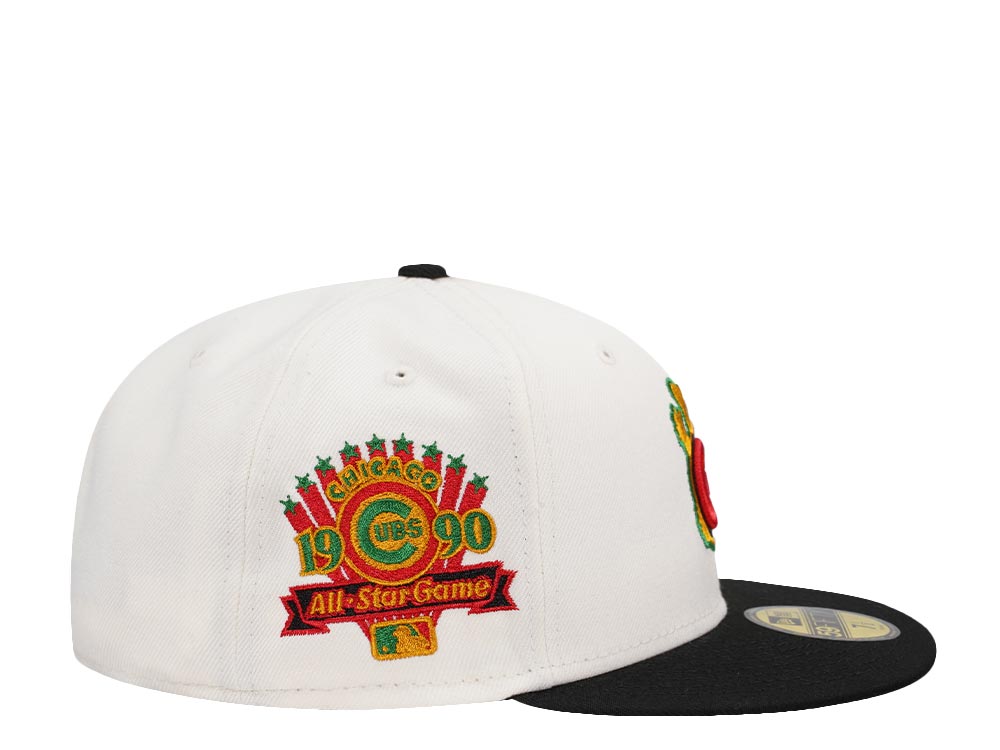 New Era Chicago Cubs All Star Game 1990 Casino Chrome Two Tone Edition 59Fifty Fitted Hat