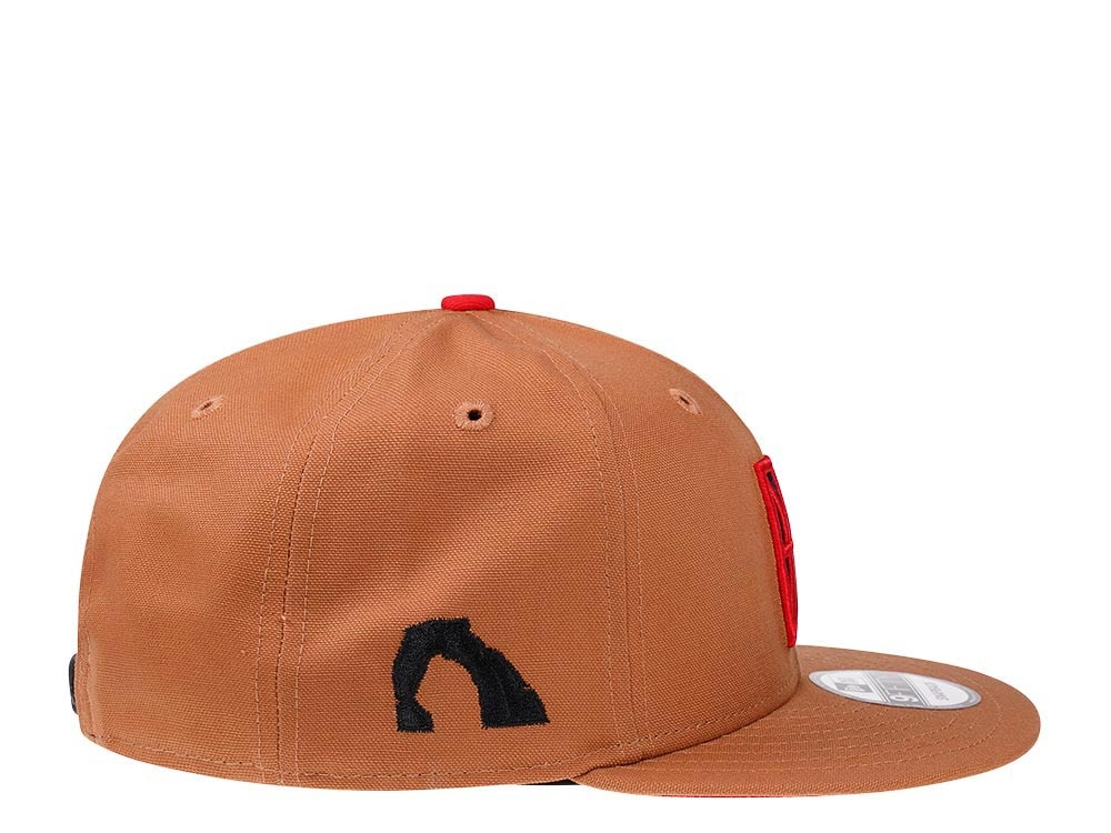 New Era Utah Jazz Tan Canvas Edition 9Fifty Snapback Hat