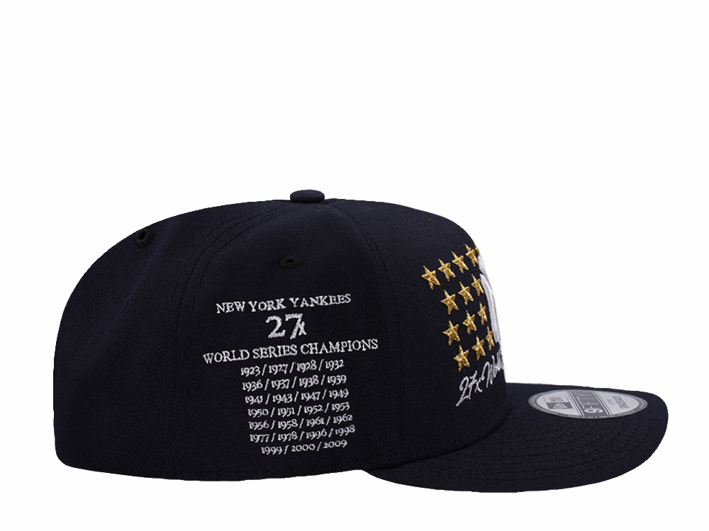 New Era New York Yankees 27x World Series Champions Navy Prime Edition 9Fifty A Frame Snapback Cap