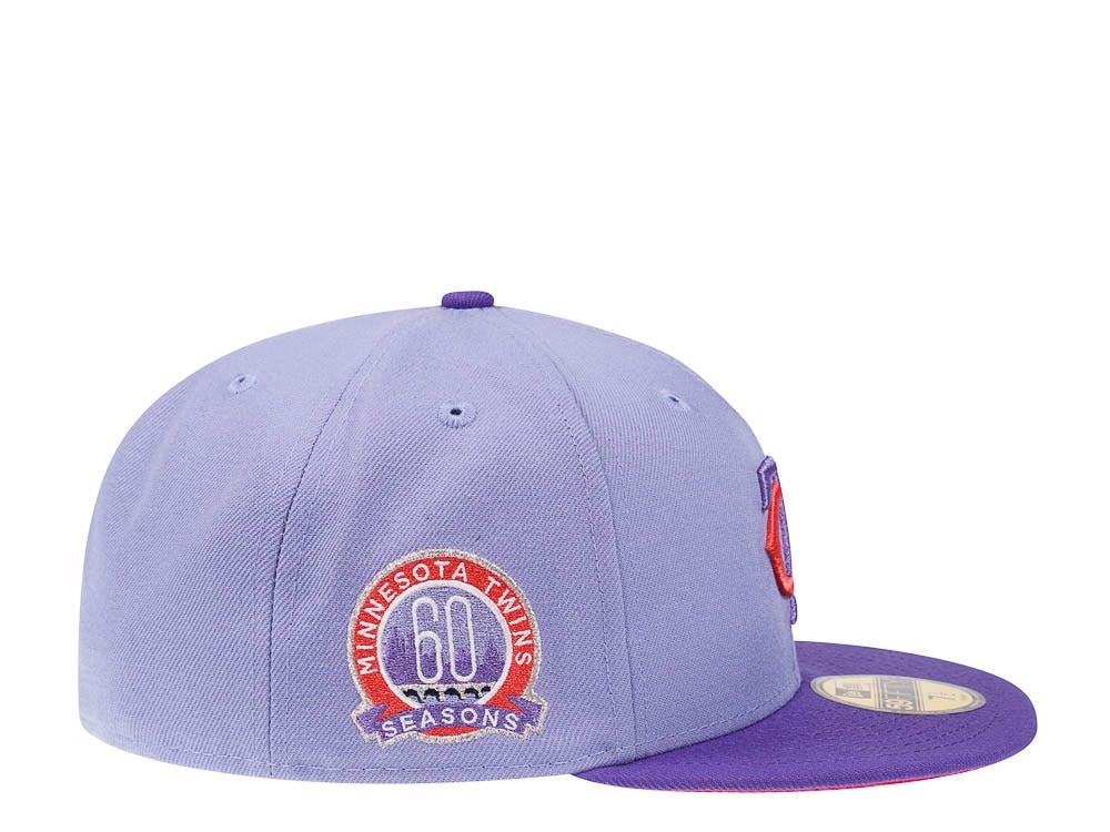 New Era Minnesota Twins 60 Season Purple Dreams Prime Edition 59Fifty Fitted Hat