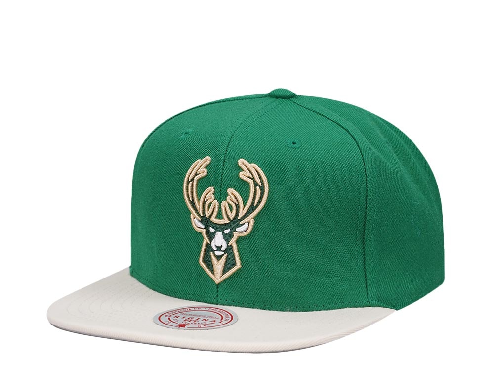 Mitchell & Ness Milwaukee Bucks Team Two Tone 2.0 Snapback Hat